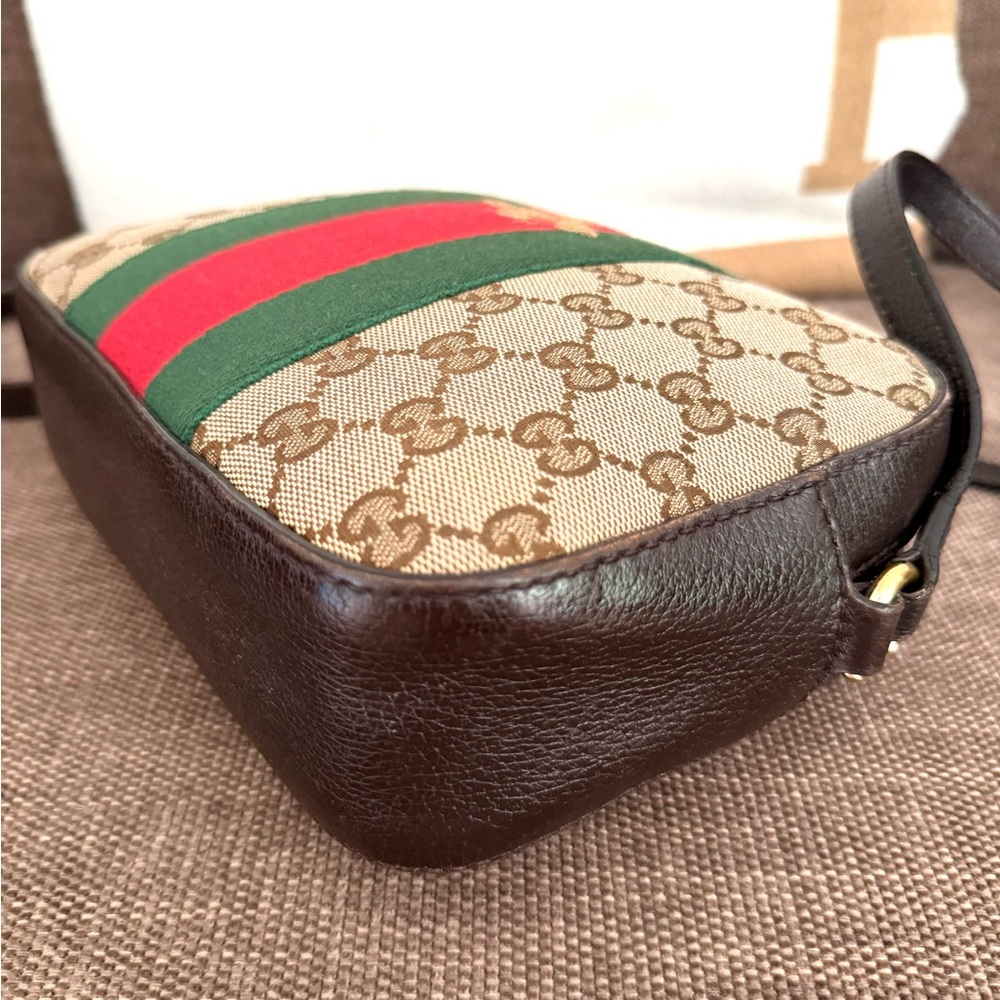 Authentic Gucci GG Supreme Monogram Web Webby Bee Shoulder Crossbody bag - Picture 13 of 16